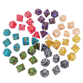 Ancient Dragon Acrylic Dice Set – 7 Colors Polyhedral DND Dice for Tabletop RPG