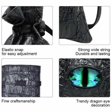 Dragon Eye Leather Dice Bag – Stylish RPG Storage Pouch with 5 Color Options