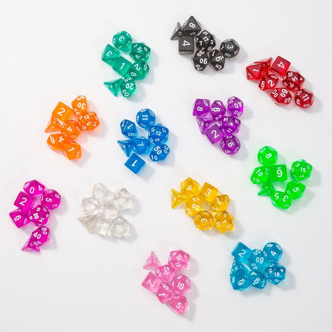 Mystic Shard Dice Set – 7 Polyhedral Dice in Random Blind Box Colors, Acrylic DND Dice