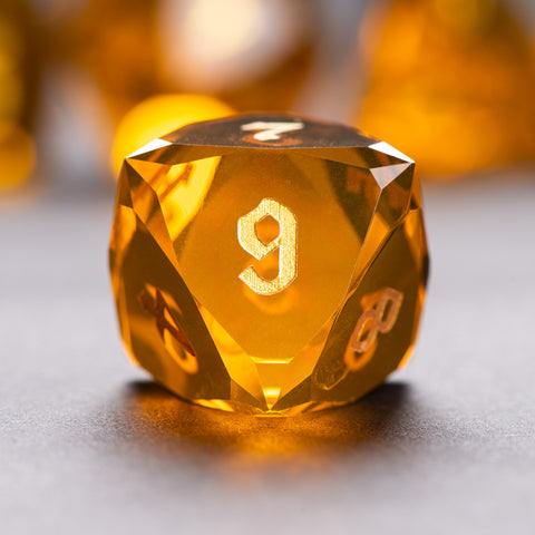 Iridescent Prism Glass Dice Set – Handcrafted Multi-Faceted K9 Glass RPG Dice for D&D, Pathfinder & Collectors