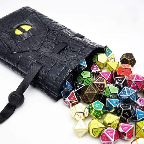 Dragon Eye Leather Dice Bag – Stylish RPG Storage Pouch with 5 Color Options