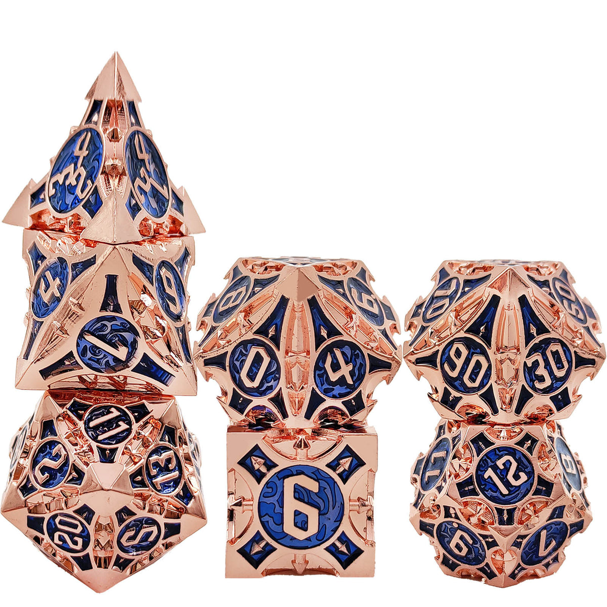 Sharp-Cornered Metal Dice Set with Precision Edges – Multiple Color Options Available