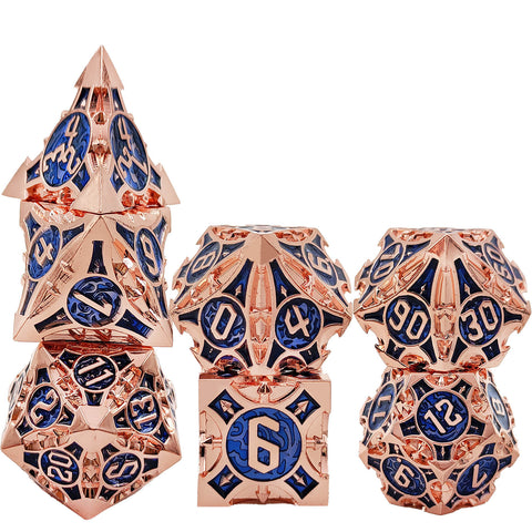 Sharp-Cornered Metal Dice Set with Precision Edges – Multiple Color Options Available