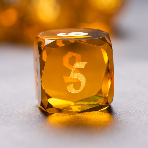 Iridescent Prism Glass Dice Set – Handcrafted Multi-Faceted K9 Glass RPG Dice for D&D, Pathfinder & Collectors
