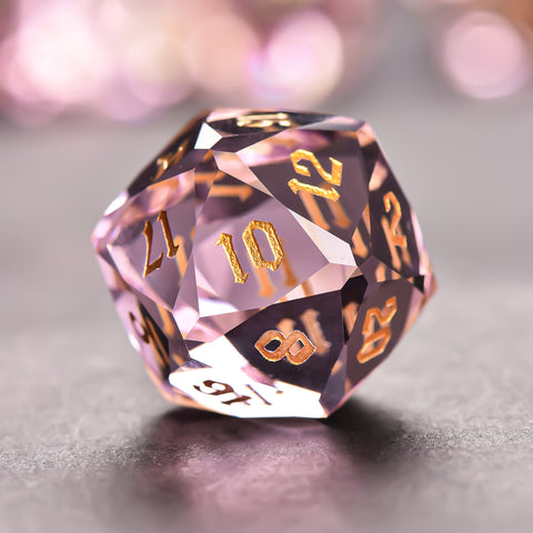 Iridescent Prism Glass Dice Set – Handcrafted Multi-Faceted K9 Glass RPG Dice for D&D, Pathfinder & Collectors