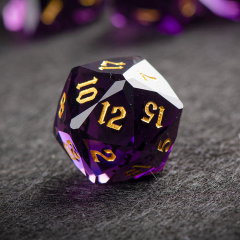 Iridescent Prism Glass Dice Set – Handcrafted Multi-Faceted K9 Glass RPG Dice for D&D, Pathfinder & Collectors