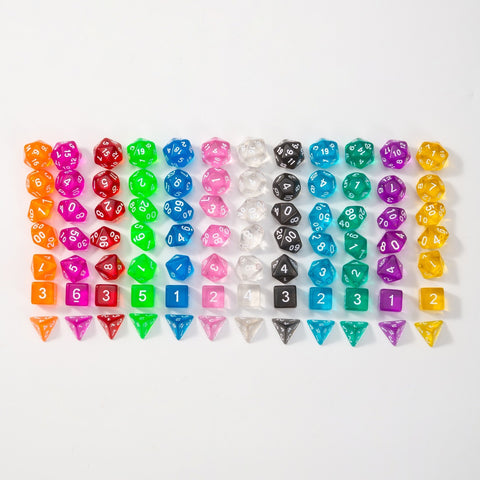 Mystic Shard Dice Set – 7 Polyhedral Dice in Random Blind Box Colors, Acrylic DND Dice