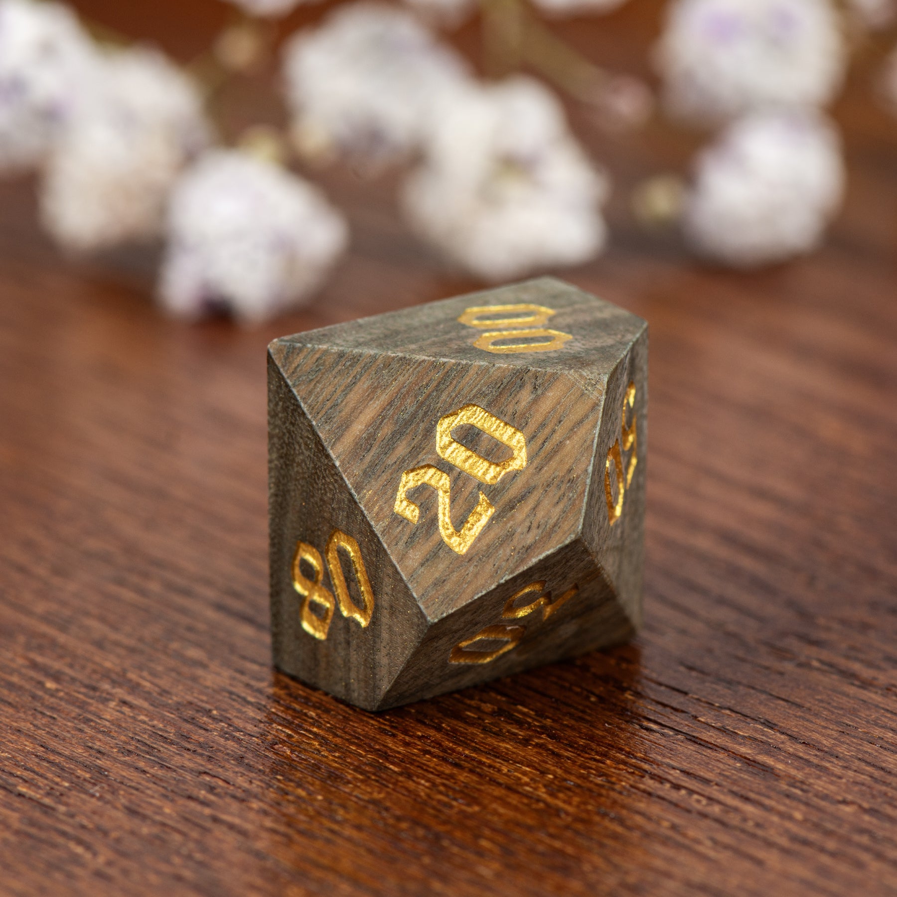 Rosewood Dice Set – Handcrafted Natural Wooden RPG Dice for D&D, Pathfinder & Collectors