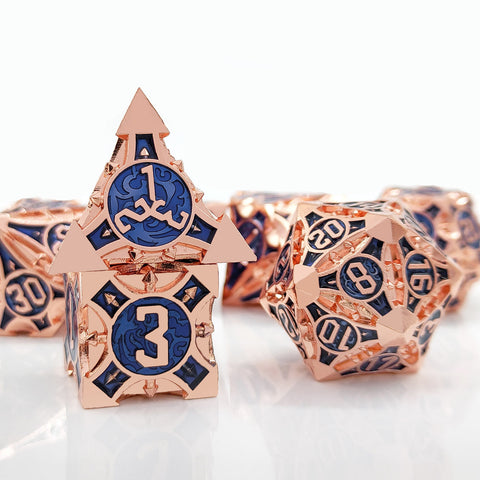 Sharp-Cornered Metal Dice Set with Precision Edges – Multiple Color Options Available