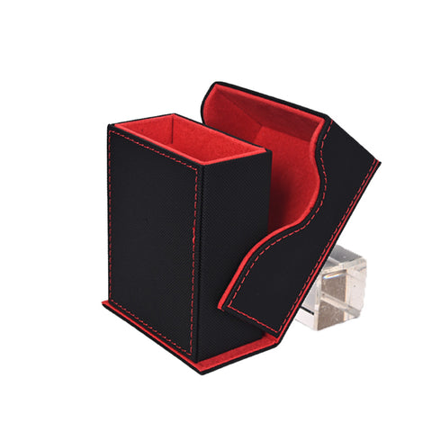 Portable Dice Tower & Storage Box with Velvet & PU Leather – All-in-One Dice Tray, D20 Included, Perfect for DnD, RPGs, and Board Games