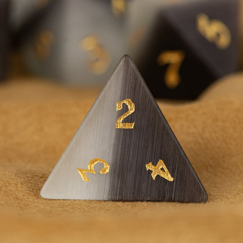 Matte Black Cat’s Eye Stone Dice Set – Handcrafted Luxury Gemstone RPG Dice for D&D, Pathfinder & Collectors