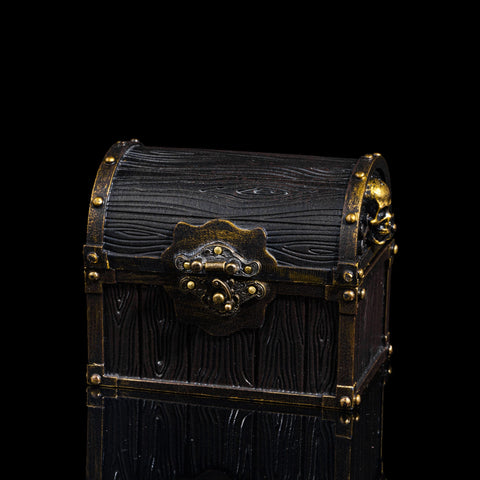 Vintage Dice Storage Chest with Metal Accents – Wooden RPG Dice Box for Dungeons & Dragons, Pathfinder & Tabletop Games