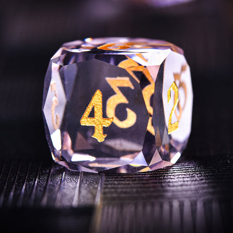 Iridescent Prism Glass Dice Set – Handcrafted Multi-Faceted K9 Glass RPG Dice for D&D, Pathfinder & Collectors