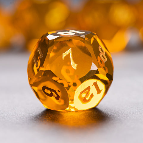 Iridescent Prism Glass Dice Set – Handcrafted Multi-Faceted K9 Glass RPG Dice for D&D, Pathfinder & Collectors
