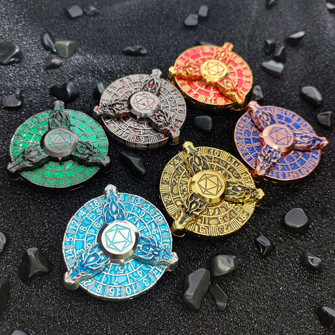 7-in-1 Dragon Spinner Dice – Zinc Alloy Fidget Dice Multiple colors available