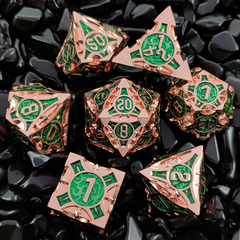 Sharp-Cornered Metal Dice Set with Precision Edges – Multiple Color Options Available