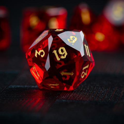 Iridescent Prism Glass Dice Set – Handcrafted Multi-Faceted K9 Glass RPG Dice for D&D, Pathfinder & Collectors