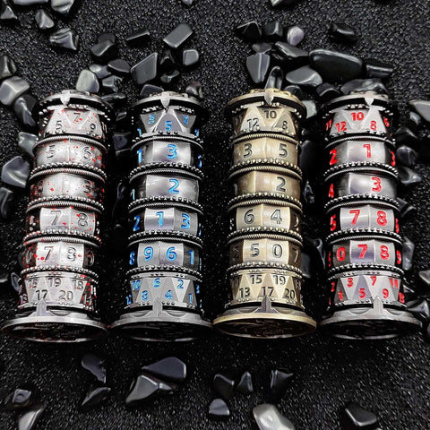 7-in-1 Rotating Tower Dice – Zinc Alloy Spinner Dice Multiple colors available
