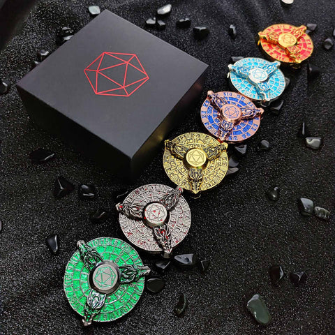 7-in-1 Dragon Spinner Dice – Zinc Alloy Fidget Dice Multiple colors available