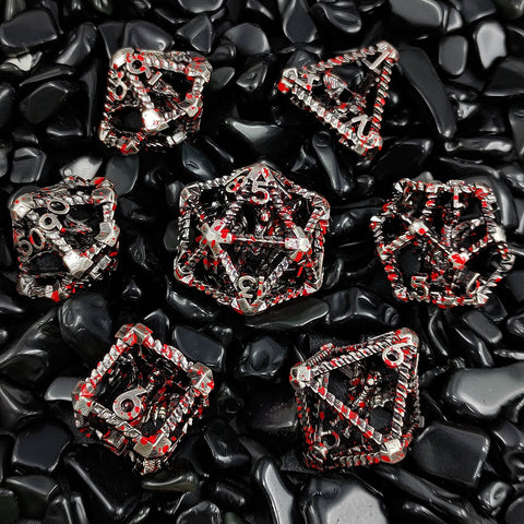 Obsidrak Copper Hollow Dice Set – Mystic Antique Colors for RPG & D&D