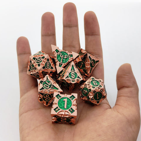 Sharp-Cornered Metal Dice Set with Precision Edges – Multiple Color Options Available