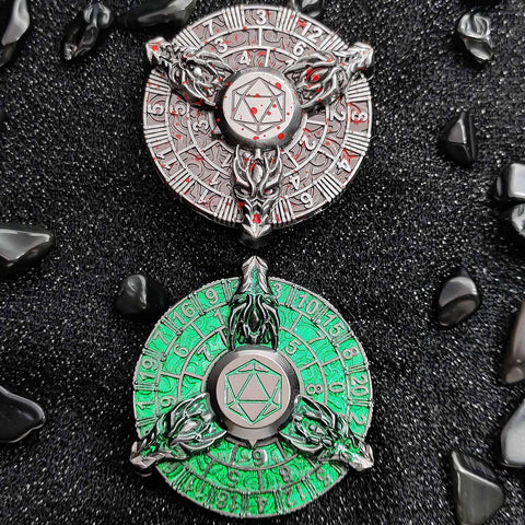 7-in-1 Dragon Spinner Dice – Zinc Alloy Fidget Dice Multiple colors available