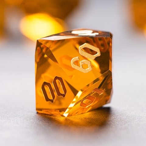Iridescent Prism Glass Dice Set – Handcrafted Multi-Faceted K9 Glass RPG Dice for D&D, Pathfinder & Collectors