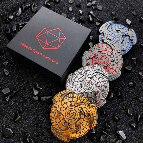 7-in-1 Mechanical Spinner Dice – DND Zinc Alloy Fidget Spinner Multiple colors available