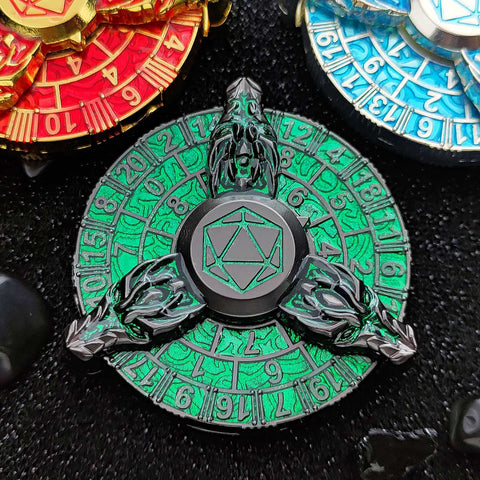 7-in-1 Dragon Spinner Dice – Zinc Alloy Fidget Dice Multiple colors available