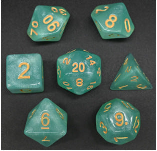 Starlight Mystery Acrylic Dice Set – 15 Random Colors, 7 Polyhedral Dice for DND, RPG, Pathfinder & Tabletop Games