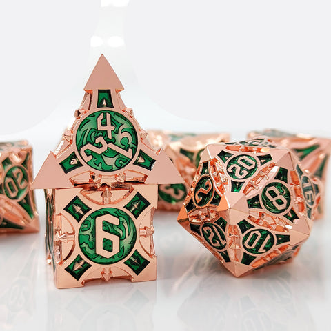 Sharp-Cornered Metal Dice Set with Precision Edges – Multiple Color Options Available