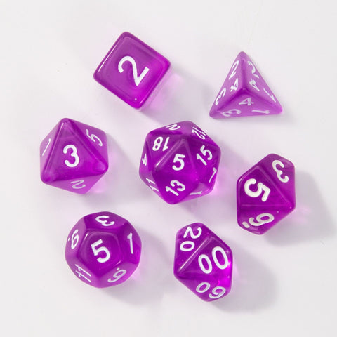 Mystic Shard Dice Set – 7 Polyhedral Dice in Random Blind Box Colors, Acrylic DND Dice