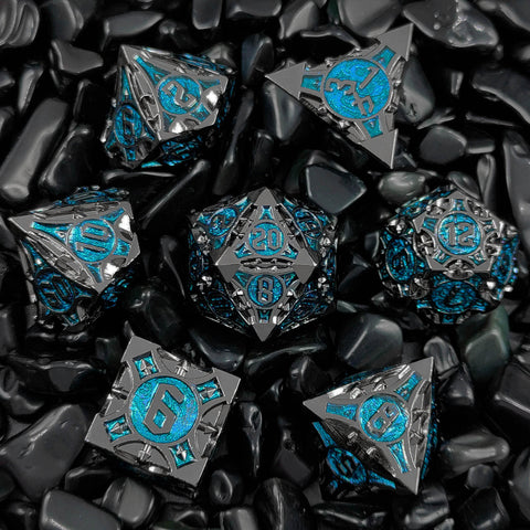 Sharp-Cornered Metal Dice Set with Precision Edges – Multiple Color Options Available