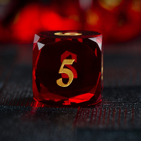 Iridescent Prism Glass Dice Set – Handcrafted Multi-Faceted K9 Glass RPG Dice for D&D, Pathfinder & Collectors