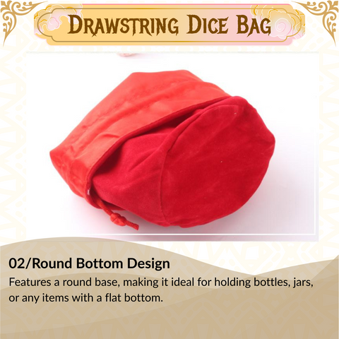 3-Pack Large Velvet Dice Bags – Red, Black & Gray – Round Bottom, Satin Lining, Double Drawstring – Holds Up to 100 Dice Each