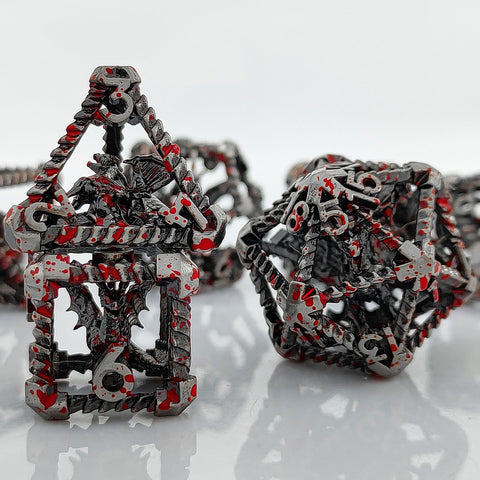 Obsidrak Copper Hollow Dice Set – Mystic Antique Colors for RPG & D&D