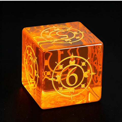 K9 Glass Dice Set – Hand-Carved Clear Crystal RPG Dice for D&D, Pathfinder & More
