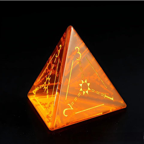 K9 Glass Dice Set – Hand-Carved Clear Crystal RPG Dice for D&D, Pathfinder & More
