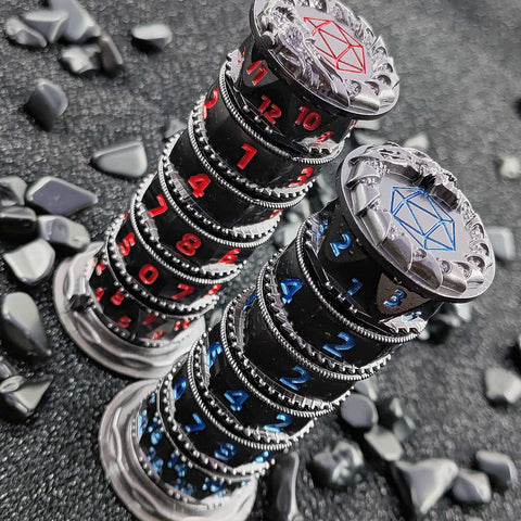 7-in-1 Rotating Tower Dice – Zinc Alloy Spinner Dice Multiple colors available