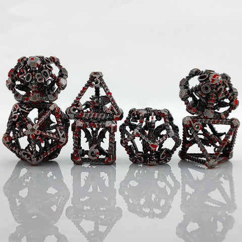 Obsidrak Copper Hollow Dice Set – Mystic Antique Colors for RPG & D&D