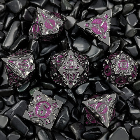 Sharp-Cornered Metal Dice Set with Precision Edges – Multiple Color Options Available