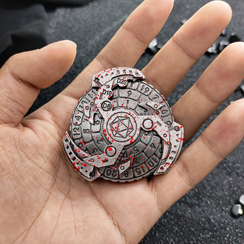 7-in-1 Mechanical Spinner Dice – DND Zinc Alloy Fidget Spinner Multiple colors available
