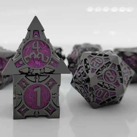 Sharp-Cornered Metal Dice Set with Precision Edges – Multiple Color Options Available