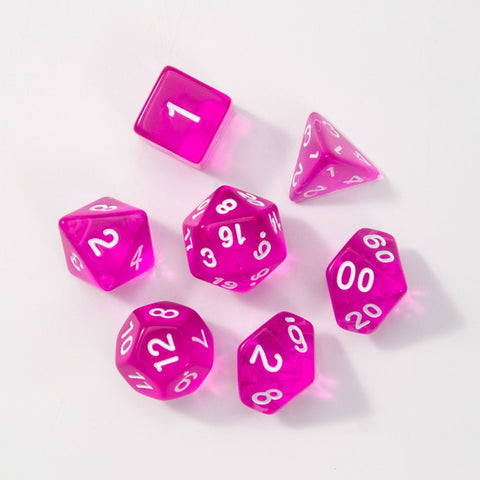Mystic Shard Dice Set – 7 Polyhedral Dice in Random Blind Box Colors, Acrylic DND Dice