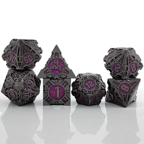 Sharp-Cornered Metal Dice Set with Precision Edges – Multiple Color Options Available