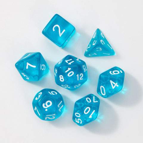 Mystic Shard Dice Set – 7 Polyhedral Dice in Random Blind Box Colors, Acrylic DND Dice