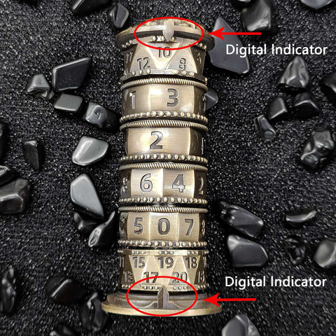 7-in-1 Rotating Tower Dice – Zinc Alloy Spinner Dice Multiple colors available