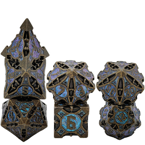 Sharp-Cornered Metal Dice Set with Precision Edges – Multiple Color Options Available