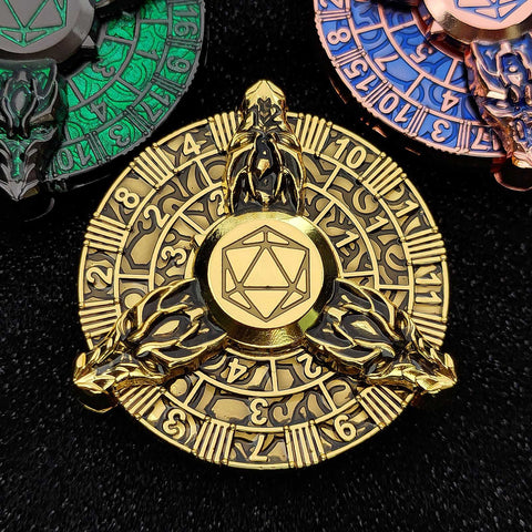 7-in-1 Dragon Spinner Dice – Zinc Alloy Fidget Dice Multiple colors available