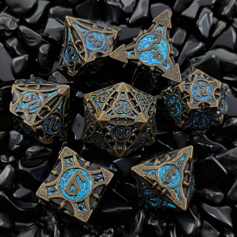 Sharp-Cornered Metal Dice Set with Precision Edges – Multiple Color Options Available